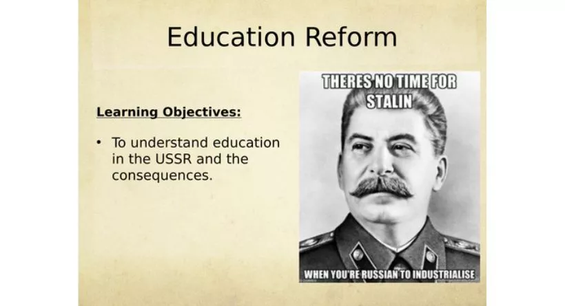 under joseph stalin, schools were reformed primarily to emphasize

